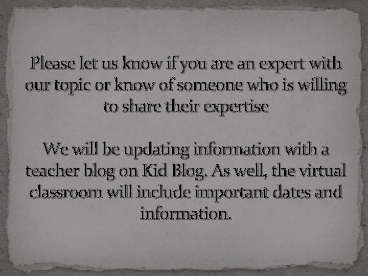 Please let us know if you are an expert with our topic or know