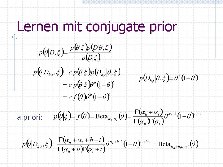 Lernen mit conjugate prior a priori: 