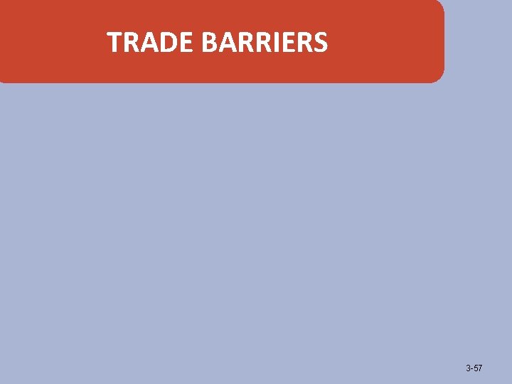 TRADE BARRIERS 3 -57 