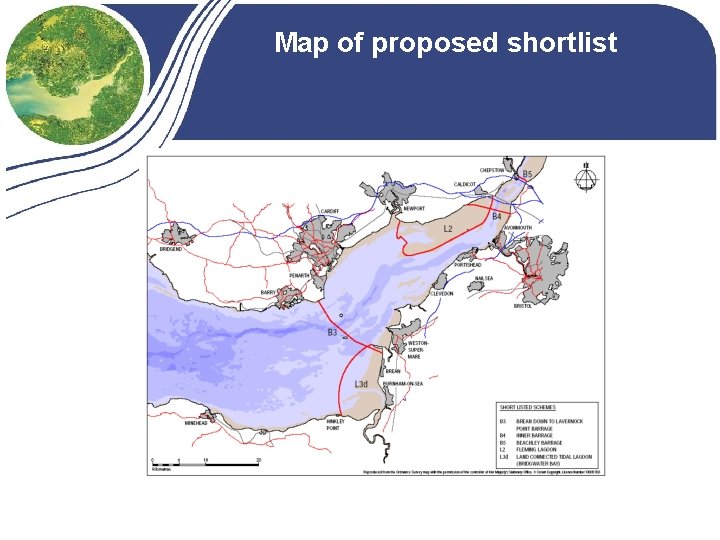 Map of proposed shortlist 