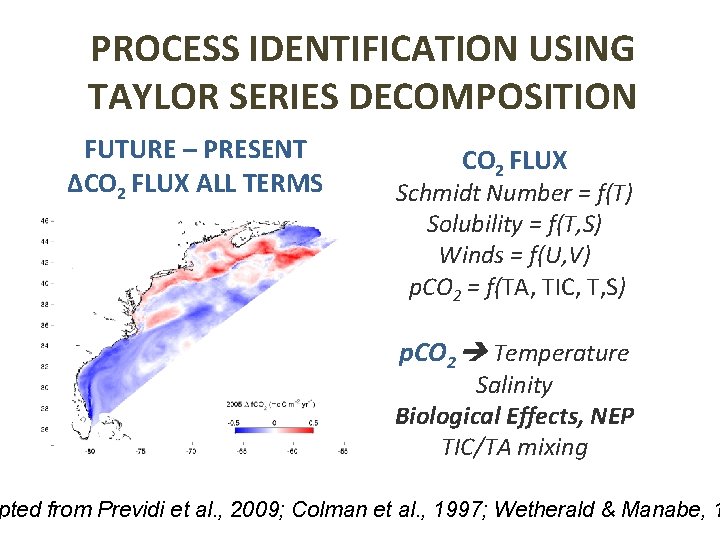 PROCESS IDENTIFICATION USING TAYLOR SERIES DECOMPOSITION FUTURE – PRESENT ∆CO 2 FLUX ALL TERMS