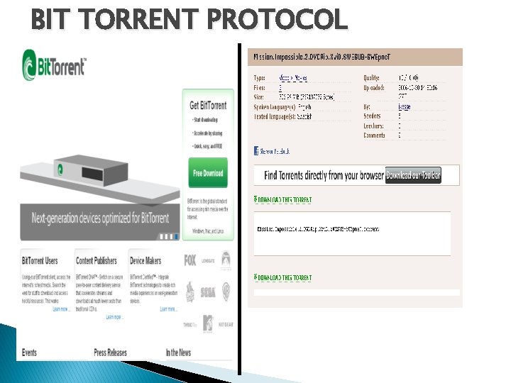 BIT TORRENT PROTOCOL 