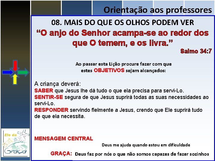 Orientação aos professores 08. MAIS DO QUE OS OLHOS PODEM VER “O anjo do