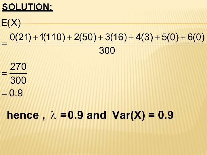SOLUTION: SOLUTION: