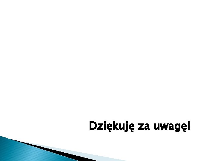 Dziękuję za uwagę! 