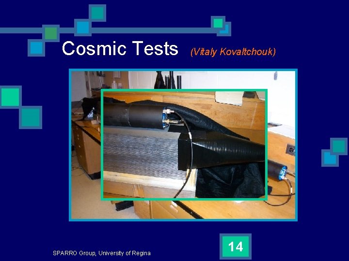 Cosmic Tests SPARRO Group, University of Regina (Vitaly Kovaltchouk) 14 