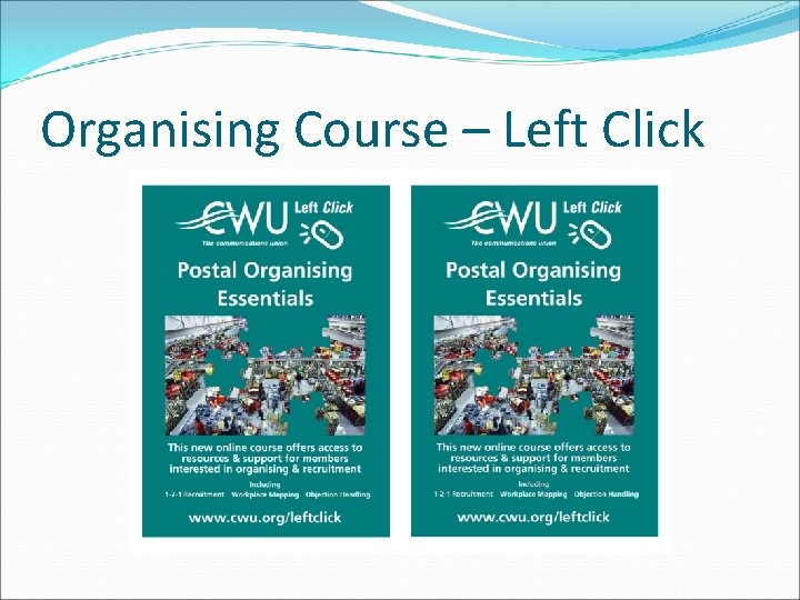 Organising Course – Left Click 