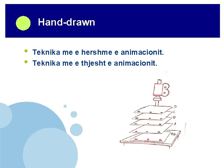 Company LOGO • • Hand-drawn Teknika me e hershme e animacionit. Teknika me e