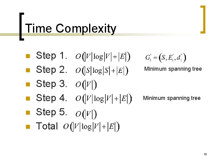 Time Complexity n n n Step 1. Step 2. Step 3. Step 4. Step