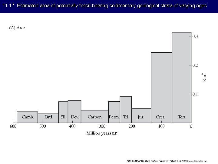 11. 17 Estimated area of potentially fossil-bearing sedimentary geological strata of varying ages 