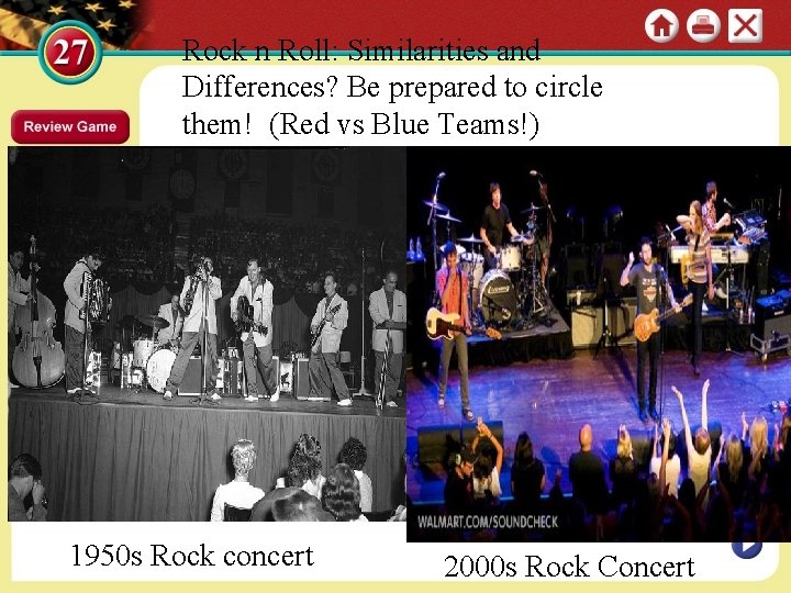 Rock n Roll: Similarities and Differences? Be prepared to circle them! (Red vs Blue