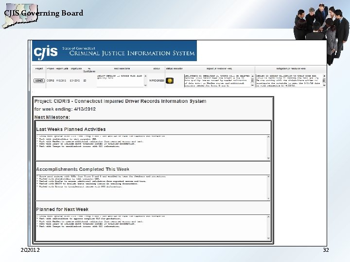 CJIS Governing Board 2 Q 2012 32 
