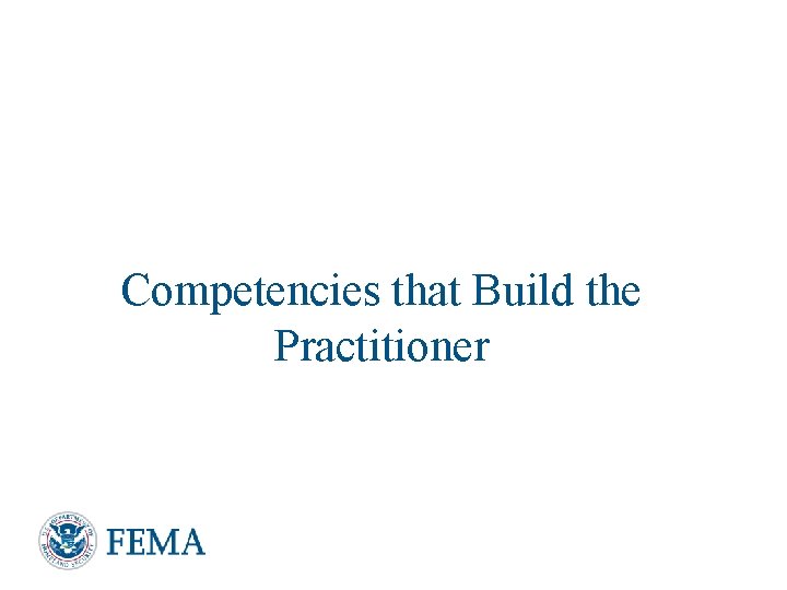 Competencies that Build the Practitioner 