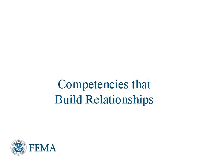 Competencies that Build Relationships 