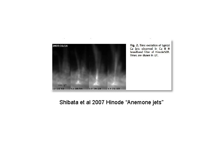 Shibata et al 2007 Hinode “Anemone jets” 