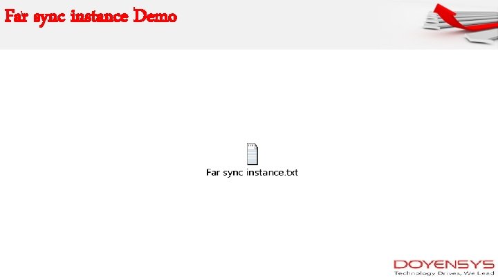 Far sync instance Demo 