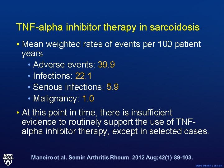 TNF-alpha inhibitor therapy in sarcoidosis • Mean weighted rates of events per 100 patient