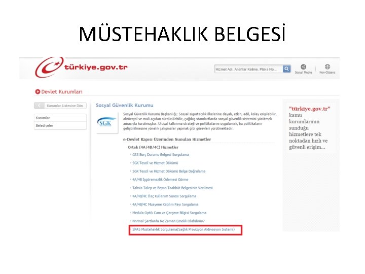 MÜSTEHAKLIK BELGESİ 