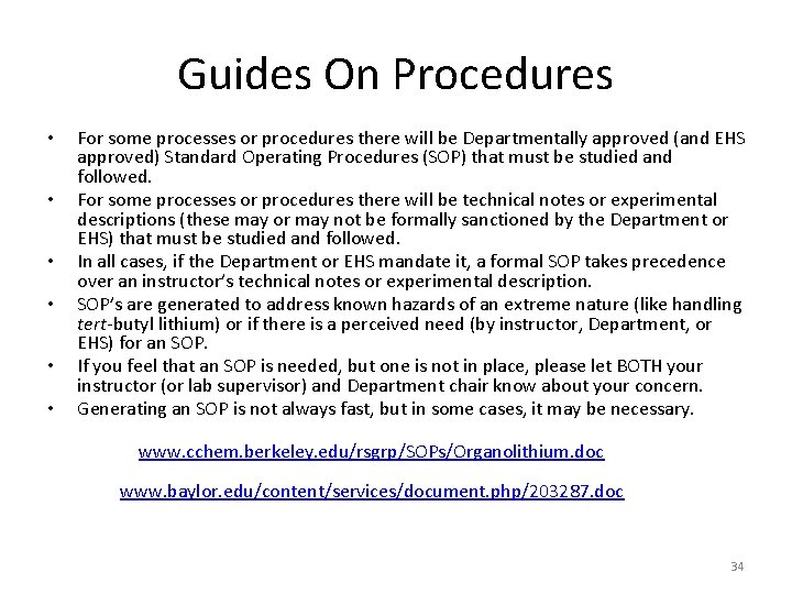 Guides On Procedures • • • For some processes or procedures there will be Guides On Procedures • • • For some processes or procedures there will be