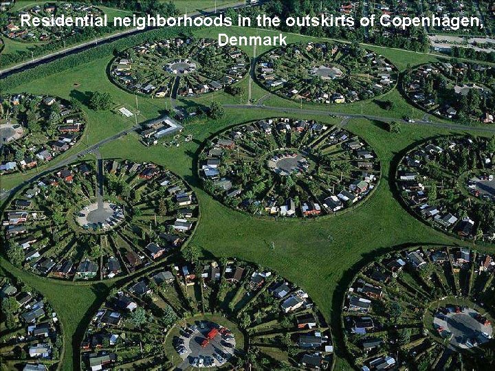 Residential neighborhoods in the outskirts of Copenhagen, Denmark 