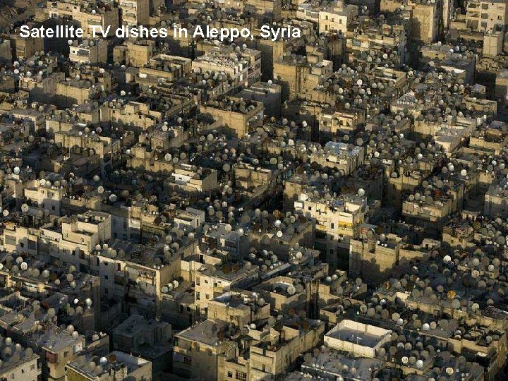 Satellite TV dishes in Aleppo, Syria 