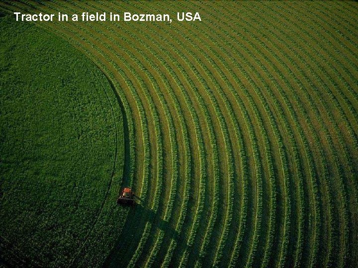 Tractor in a field in Bozman, USA 