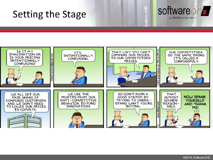 Setting the Stage © 2014 Software. On. Z 