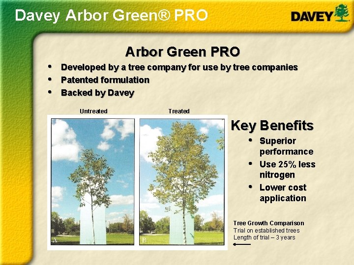 Davey Arbor Green® PRO Arbor Green PRO • • • Developed by a tree