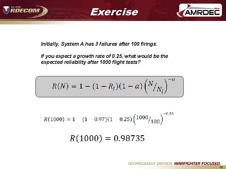 Exercise Initially, System A has 3 failures after 100 firings. If you expect a Exercise Initially, System A has 3 failures after 100 firings. If you expect a