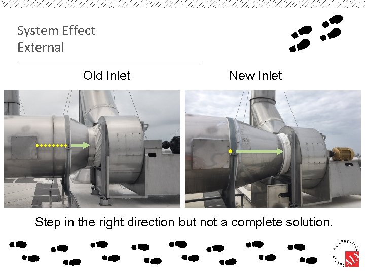 System Effect External Old Inlet New Inlet Step in the right direction but not