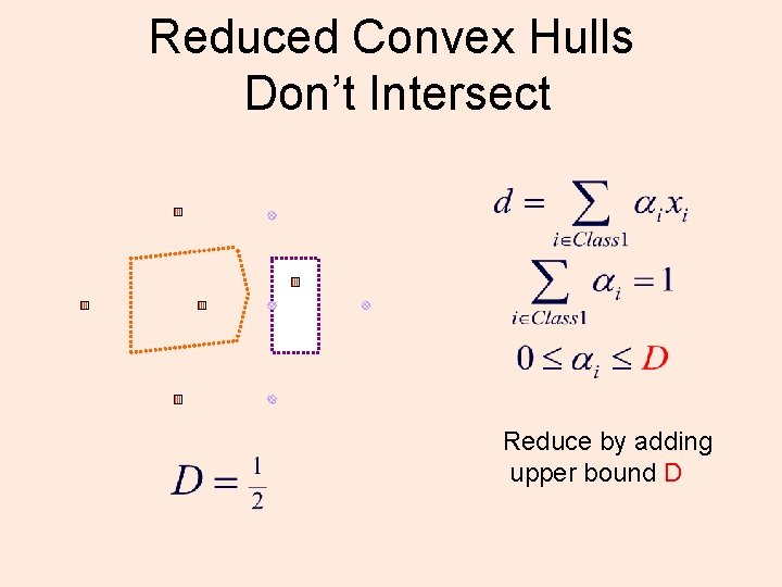 Reduced Convex Hulls Don’t Intersect Reduce by adding upper bound D 