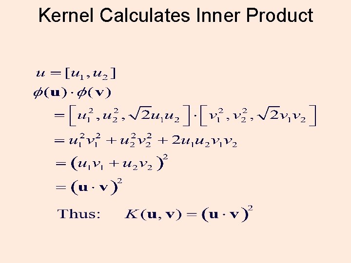 Kernel Calculates Inner Product 