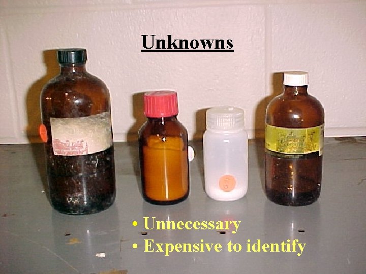 Unknowns • Unnecessary • Expensive to identify 