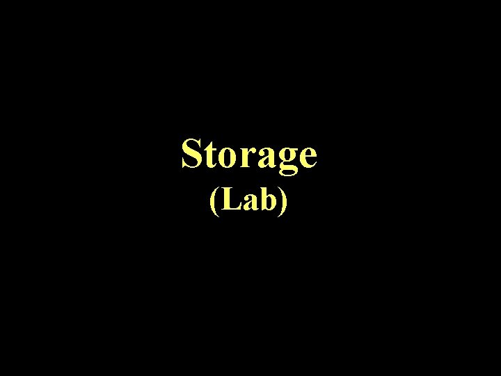 Storage (Lab) 