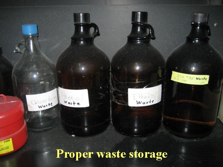 Proper waste storage 