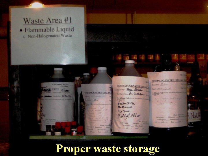 Proper waste storage 