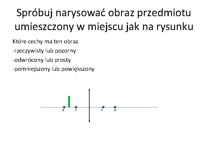 Spróbuj narysować obraz przedmiotu umieszczony w miejscu jak na rysunku Które cechy ma ten