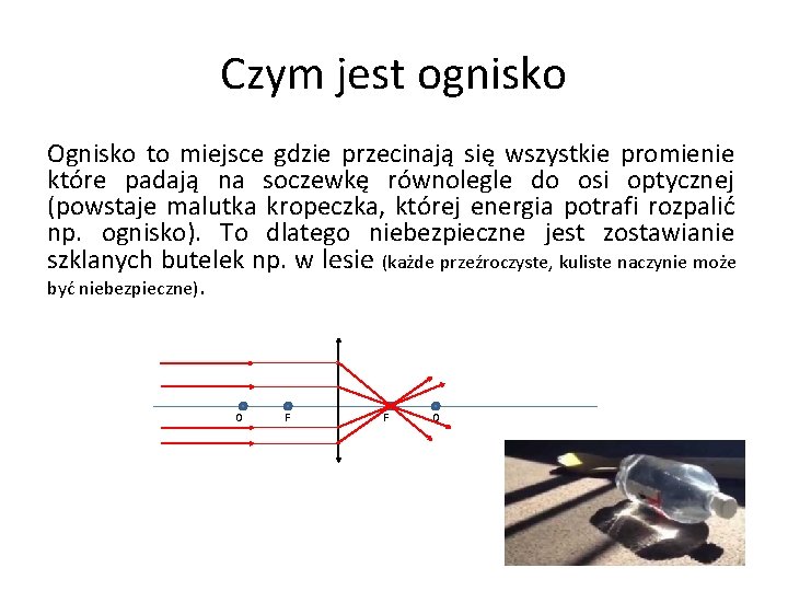 Czym jest ognisko Ognisko to miejsce gdzie przecinają się wszystkie promienie które padają na