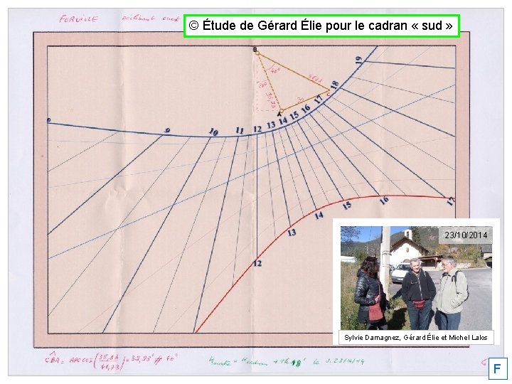 © Étude de Gérard Élie pour le cadran « sud » 23/10/2014 Sylvie Damagnez,