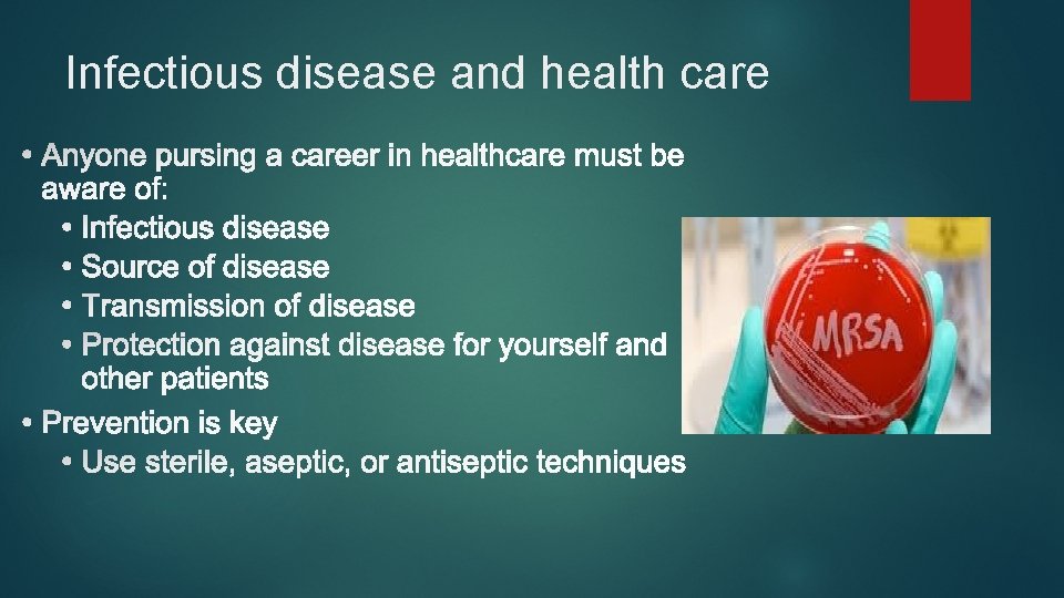 Infectious disease and health care 