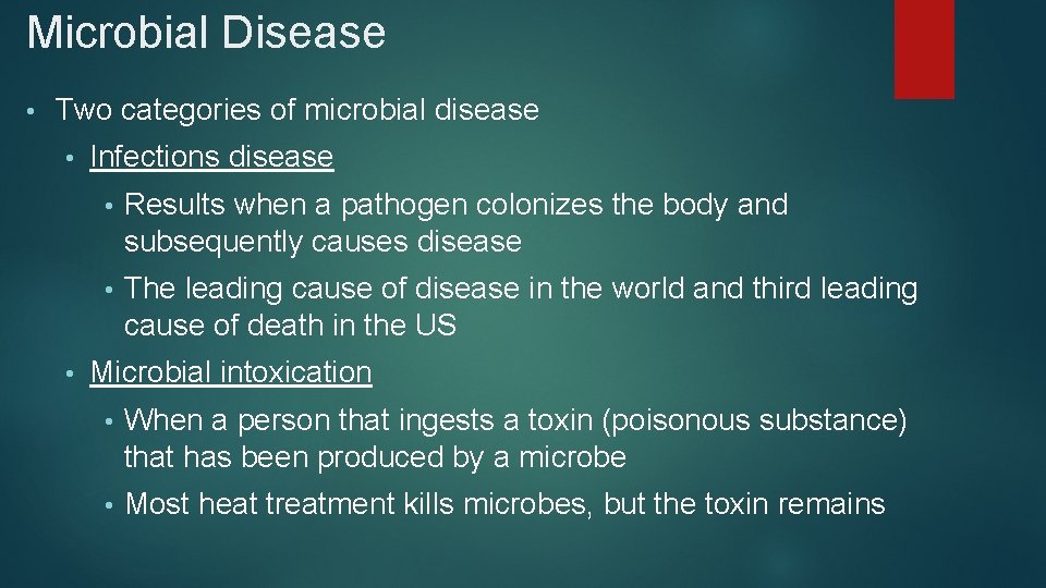 Microbial Disease • Two categories of microbial disease • • Infections disease • Results