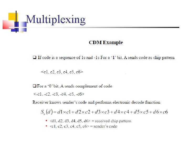 Multiplexing 