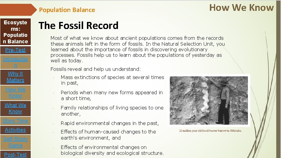 Population Balance Ecosyste ms: Populatio n Balance Pre-Test Introductio n Why It Matters The
