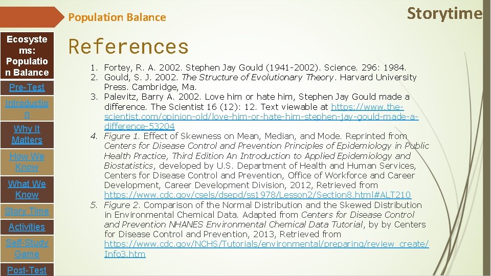 Population Balance Ecosyste ms: Populatio n Balance Pre-Test Introductio n Why It Matters How