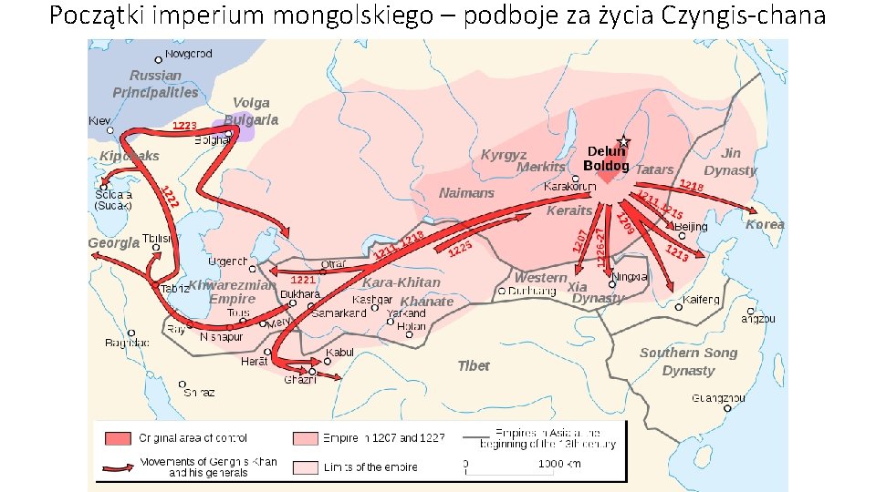 Początki imperium mongolskiego – podboje za życia Czyngis-chana 