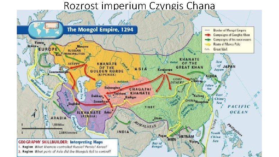 Rozrost imperium Czyngis Chana 