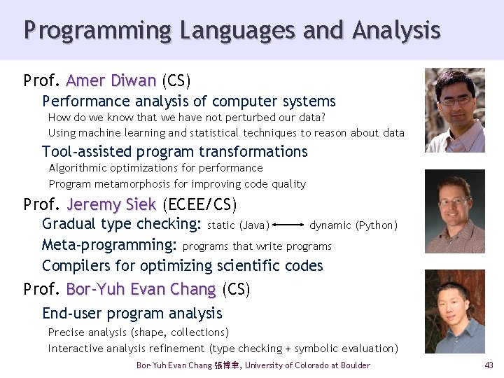 Programming Languages and Analysis Prof. Amer Diwan (CS) Performance analysis of computer systems How