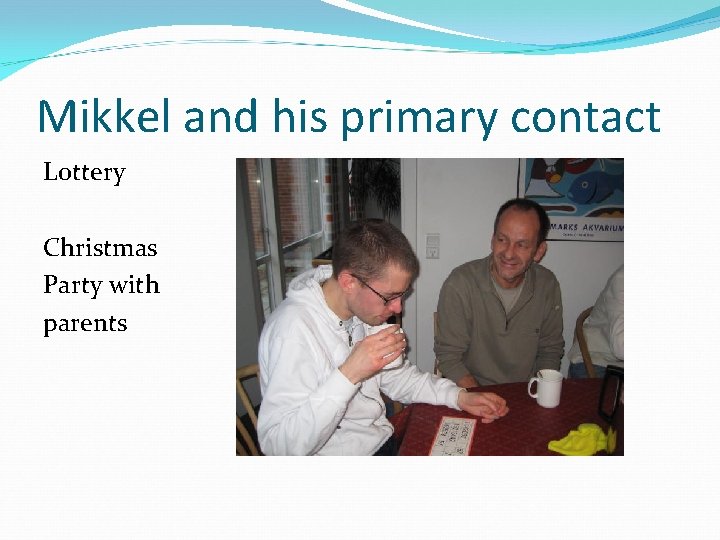 Mikkel and his primary contact Lottery Christmas Party with parents 