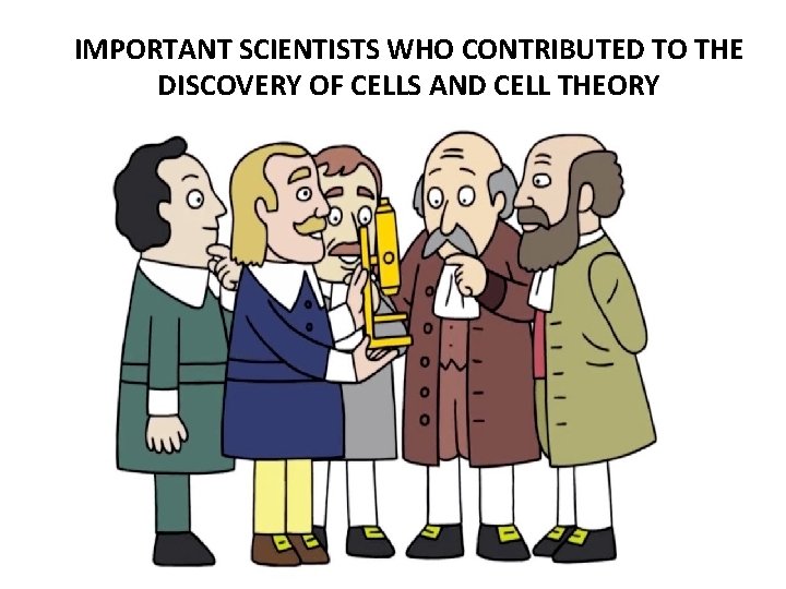 IMPORTANT SCIENTISTS WHO CONTRIBUTED TO THE DISCOVERY OF CELLS AND CELL THEORY 