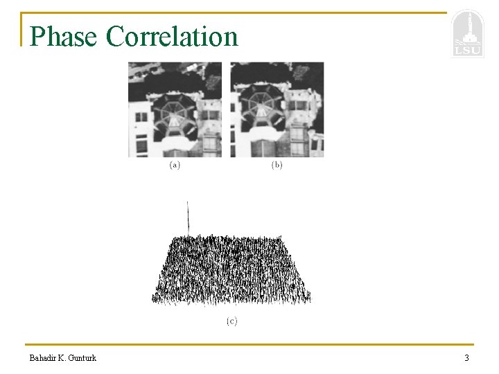 Phase Correlation Bahadir K. Gunturk 3 